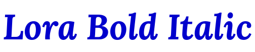 Lora Bold Italic шрифт